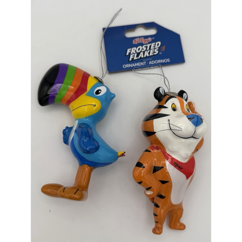 Kellogg's Tony Tiger & Tucan Sam Glossy Ormaments Frosted Flakes Froot Loops